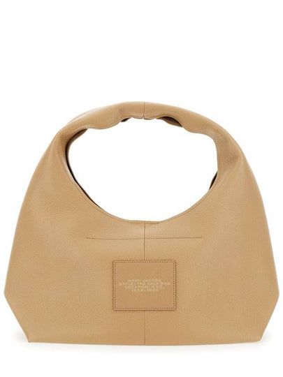 'The Sack' Beige Shoulder Bag With Embossed Logo In Grained Leather Woman - MARC JACOBS - BALAAN 2