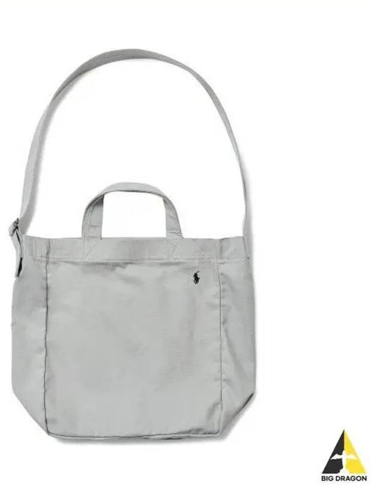 Canvas Shopper Tote Gray - POLO RALPH LAUREN - BALAAN 1