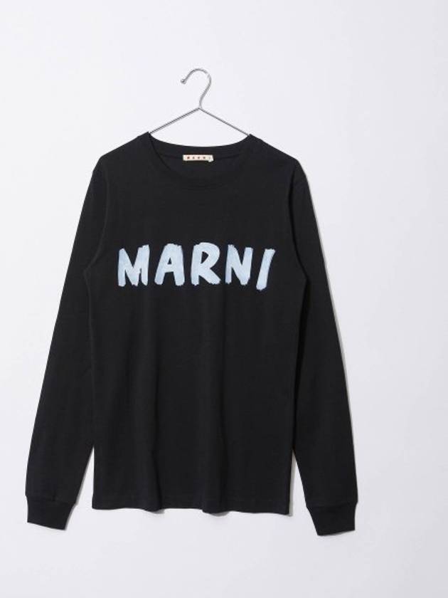 Logo Long Sleeve T-Shirt Black - MARNI - BALAAN 2