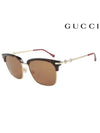 sunglasses GG0918S 002 lower gold rim acetate women - GUCCI - BALAAN.