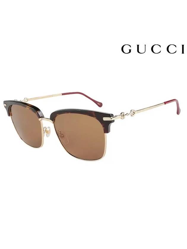 sunglasses GG0918S 002 lower gold rim acetate women - GUCCI - BALAAN.