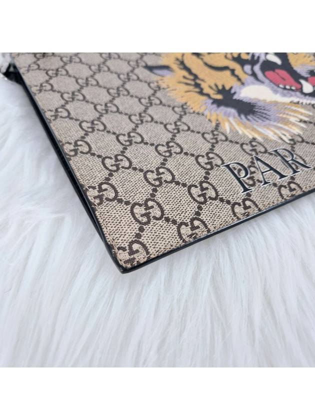 Tiger GG Supreme Clutch Bag - GUCCI - BALAAN 6