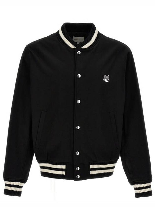 Cotton Satin Teddy Jacket Black - MAISON KITSUNE - BALAAN 2