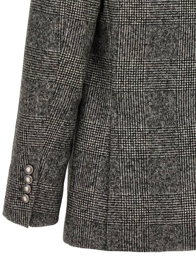 Brunello Cucinelli Check Single-Breasted Blazer - BRUNELLO CUCINELLI - BALAAN 4