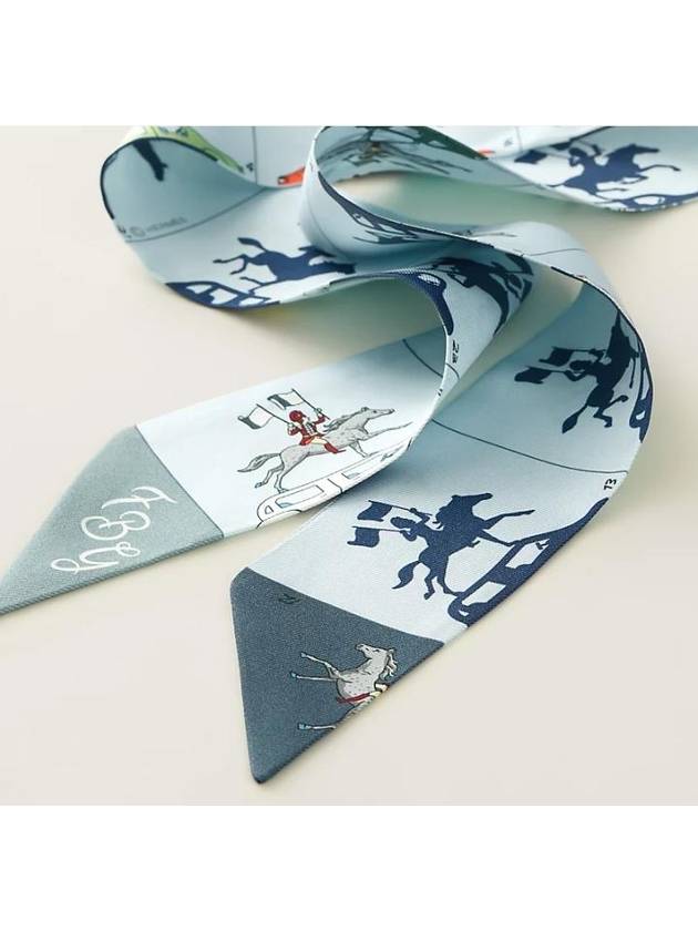 Parade Twilly Silk Scarf Blue - HERMES - BALAAN 3