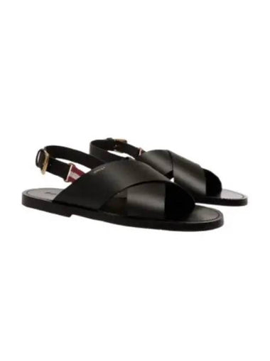 Crimy Cross Strap Sandals Black - BALLY - BALAAN 1