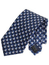 Paco Print Silk Neck Tie Blue - SALVATORE FERRAGAMO - BALAAN 4