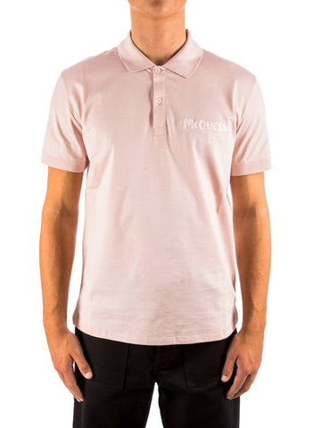 logo embroidered polo tee - ALEXANDER MCQUEEN - BALAAN 1