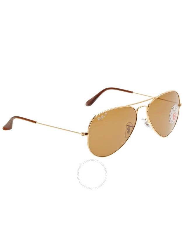 Ray Ban Aviator Classic Polarized Brown Pilot Unisex Sunglasses RB3025 001/57 58 - RAY-BAN - BALAAN 2