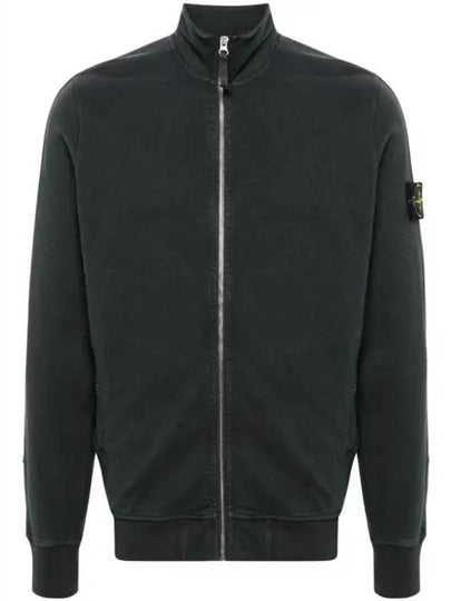 Cotton Zip-Up Jacket Dark Grey - STONE ISLAND - BALAAN 2