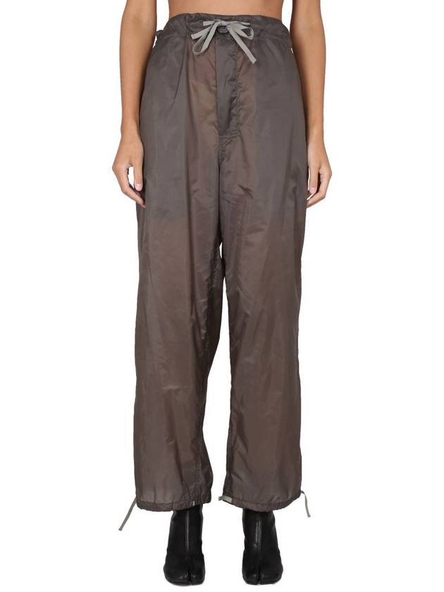 Women's Nylon Straight Pants Asphalt - MAISON MARGIELA - BALAAN 2