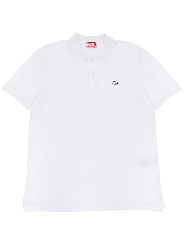 Slim Fit Organic Cotton Polo Shirt White - DIESEL - BALAAN 2