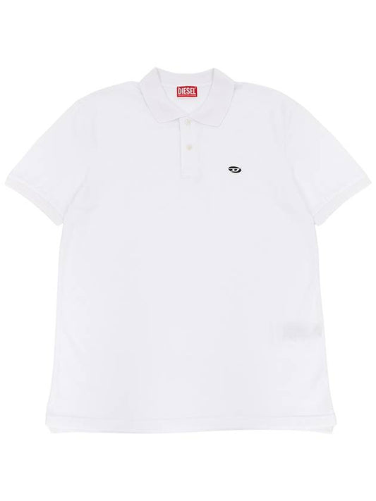 Slim Fit Organic Cotton Polo Shirt White - DIESEL - BALAAN 2