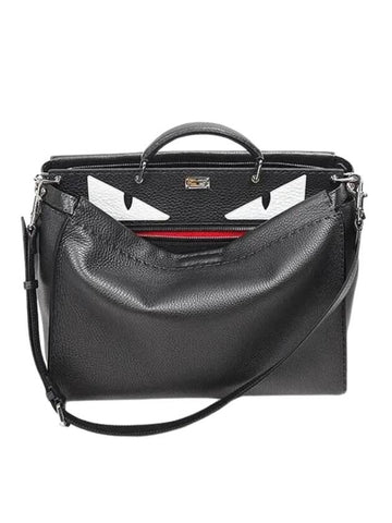 Selleria Monster Peekaboo Medium Briefcase Black - FENDI - BALAAN 1