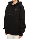 Le Brode Embroidered Logo Cotton Hoodie Black - JACQUEMUS - BALAAN 3