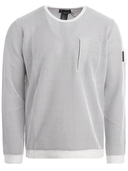 Shadow Project Mesh Sweatshirt White Gray - STONE ISLAND - BALAAN.