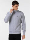 Logo Half Zip Up Cotton Sweatshirt Grey - LACOSTE - BALAAN 2