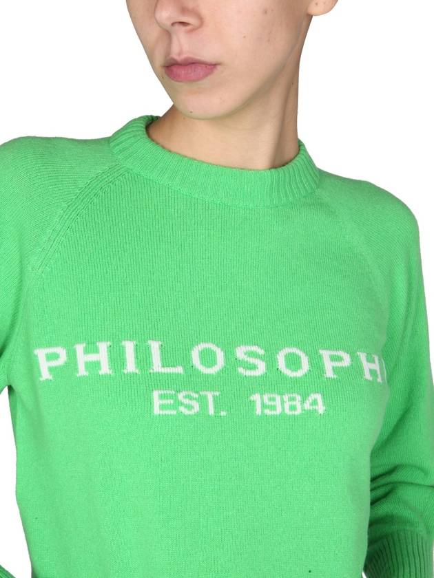 SWEATER WITH LOGO INLAY - PHILOSOPHY DI LORENZO SERAFINI - BALAAN 4