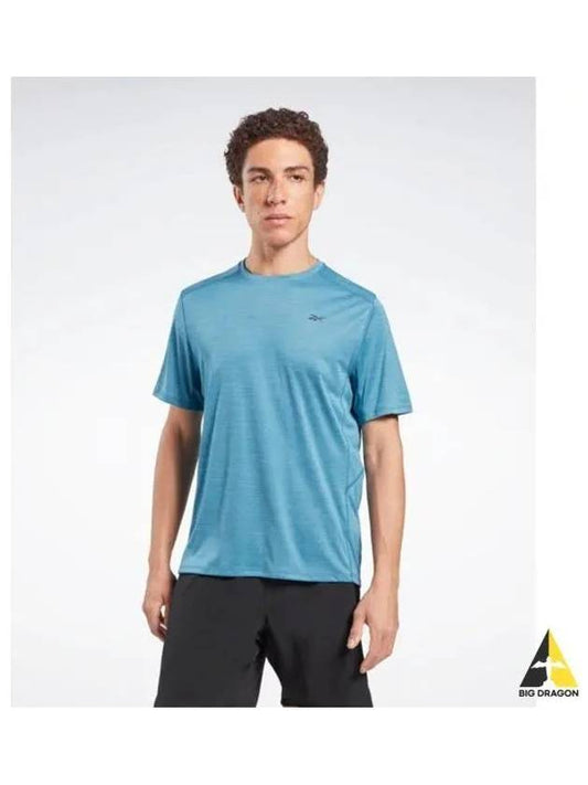 Melange Athlete T Shirt Light Blue HR6147 - REEBOK - BALAAN 1