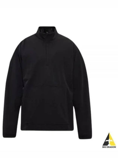 Rib Half-Zip Trainer Knit Top Black - THEORY - BALAAN 2