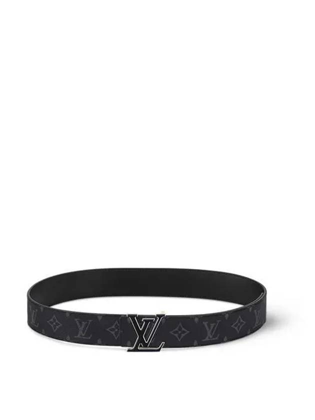 Men's LV 3 Steps Reversible Calfskin Leather Belt Black - LOUIS VUITTON - BALAAN 4