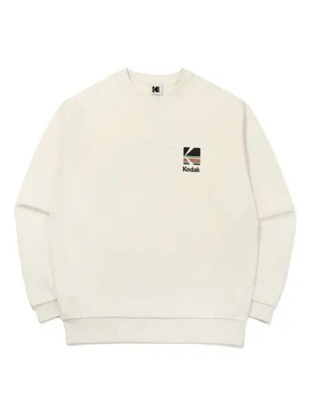 KODAK Rainbow Semi Overfit Sweatshirt IVORY - KODO - BALAAN 1