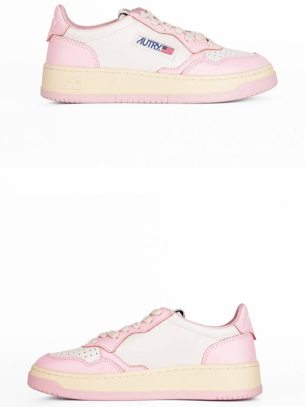 Women's Medalist Bi-Color Low-Top Sneakers White Pink - AUTRY - BALAAN 4