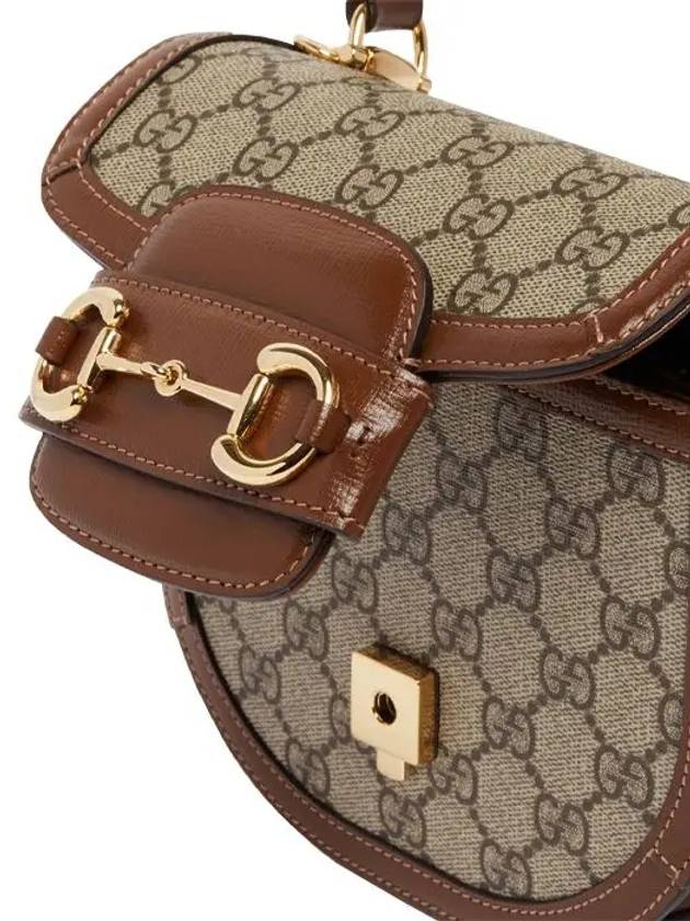 Horsebit 1955 Mini Top Handle Cross Bag Beige Brown - GUCCI - BALAAN 3