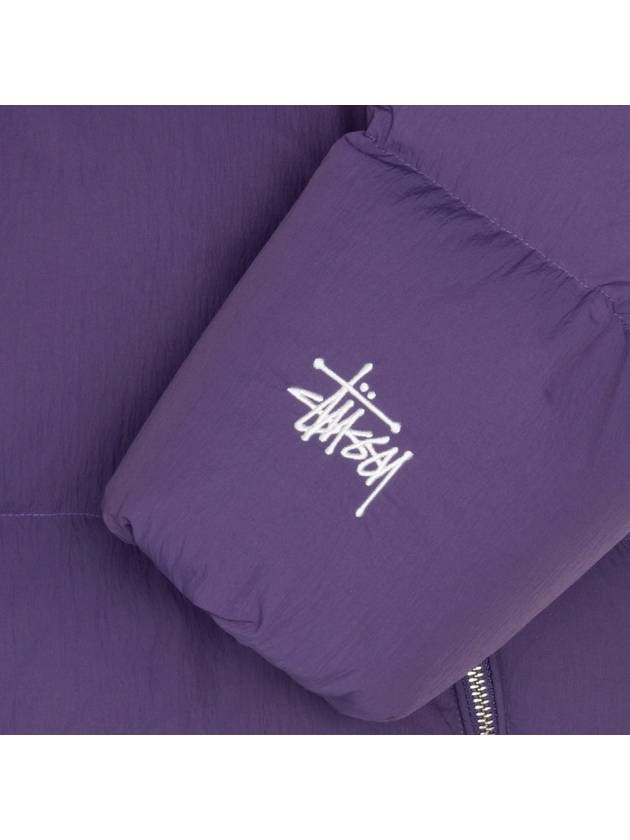 logo padded jacket 115711 PURPLE - STUSSY - BALAAN 6