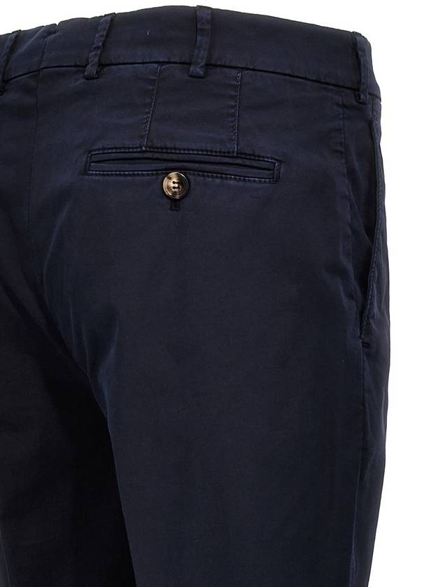 Tapered Chino Cotton Straight Pants Navy - BRUNELLO CUCINELLI - BALAAN 5