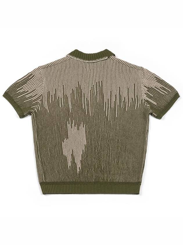 Men's I4SN03KH Artificial Meteor Shower Collar Short Sleeve Knit Khaki - IOEDLE - BALAAN 6