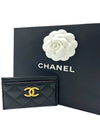 CC Logo Pop Inside Gold Caviar Card Wallet Black - CHANEL - BALAAN 2