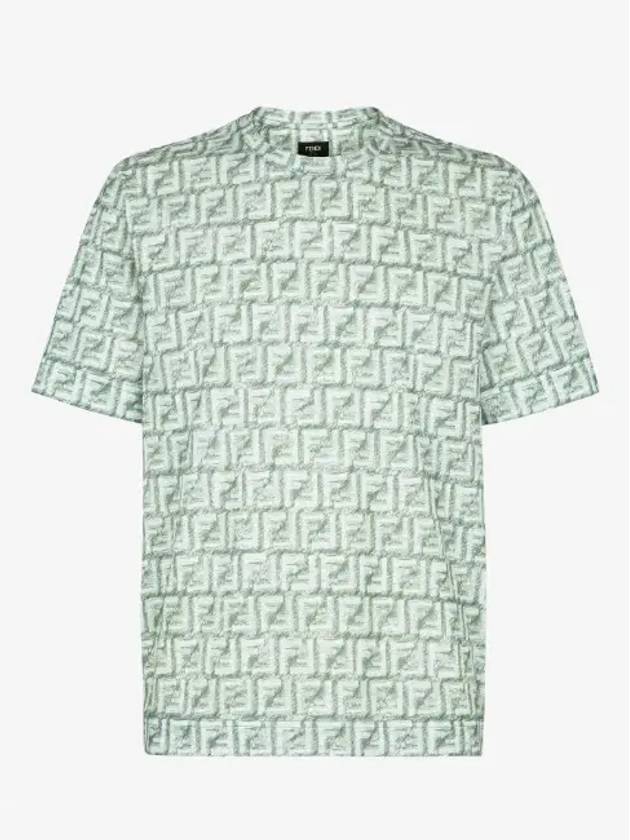 FF Cotton Short Sleeve T-Shirt Green - FENDI - BALAAN 2