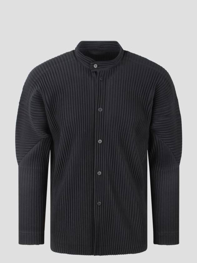 Homme Pliss Issey Miyake Cardigan HP48JJ111 15 BLACK - ISSEY MIYAKE - BALAAN 1