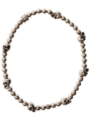 Skull Beads Bracelet Silver - ALEXANDER MCQUEEN - BALAAN 1