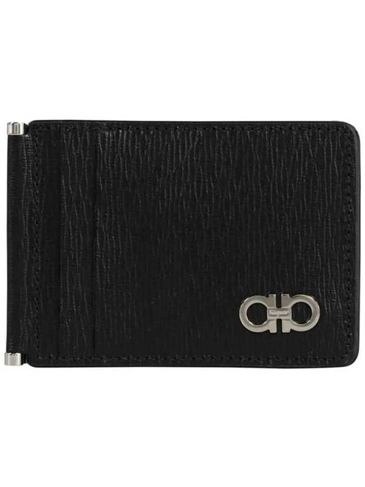 Gancini Credit Card Wallet Black - SALVATORE FERRAGAMO - BALAAN 2