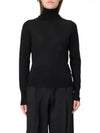 Logo Patch Wool Turtleneck Black - GOLDEN GOOSE - BALAAN 2