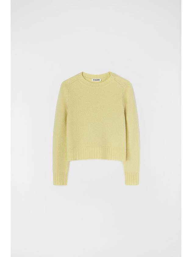 Crew Neck Wool Knit Top Light Pastel Green - JIL SANDER - BALAAN 2