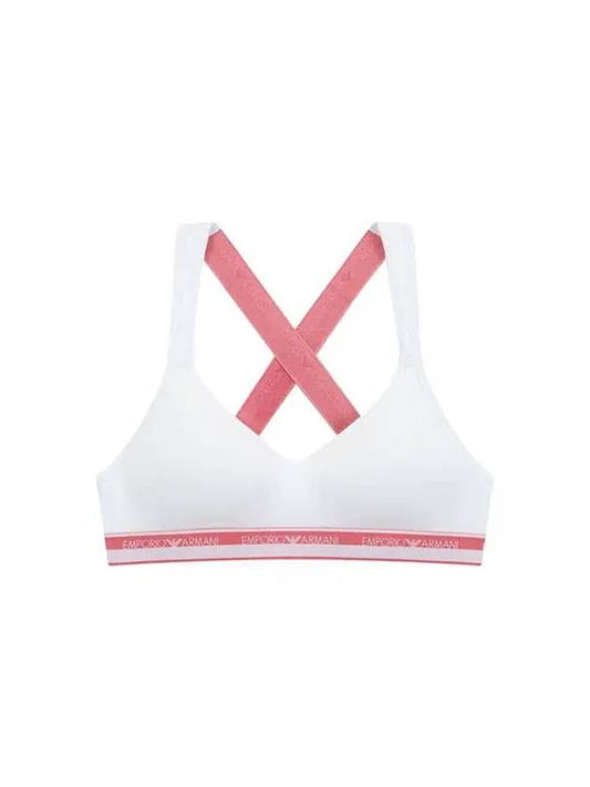 UNDERWEAR Women s Logo Line Banding Bralette Bra White - EMPORIO ARMANI - BALAAN 1