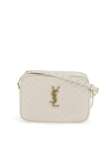 Lou Logo Quilting Cross Bag White - SAINT LAURENT - BALAAN 1