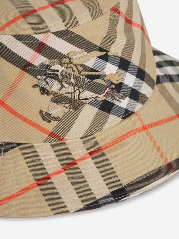 Check Cotton Blend Bucket Hat Beige - BURBERRY - BALAAN 3