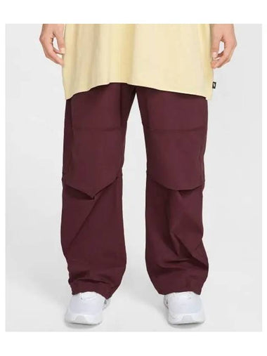 Tech Woven Open Hem Straight Pants Burgundy Crush - NIKE - BALAAN 1