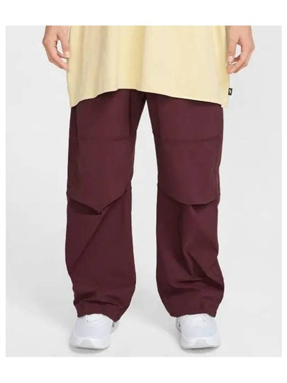 Tech Woven Open Hem Straight Pants Burgundy Crush - NIKE - BALAAN 2