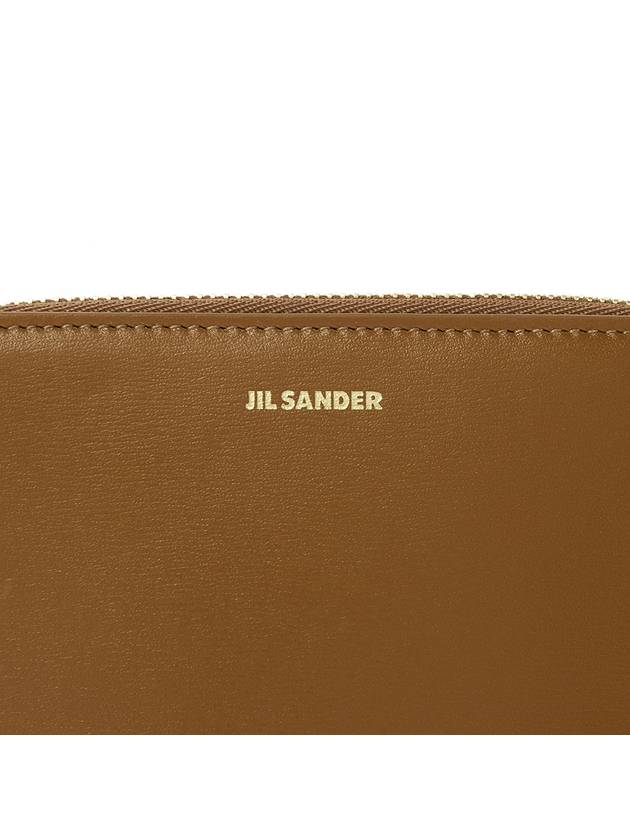 Around Zipper Leather Half Wallet Brown - JIL SANDER - BALAAN 8