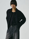 Pencey Tweed Trucker Jacket Black - NOIRER - BALAAN 2