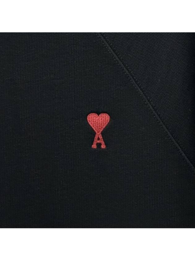 Small Heart Logo Sweatshirt Black - AMI - BALAAN 4