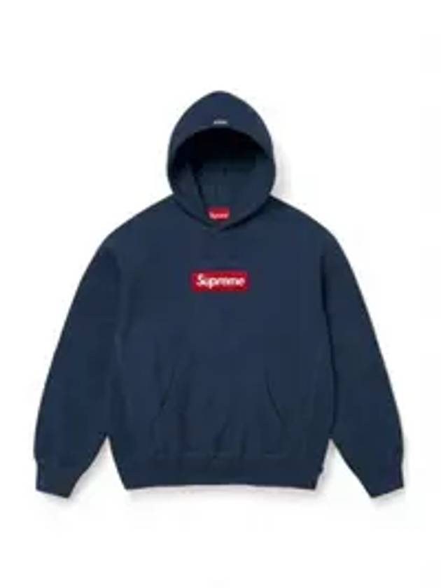 Box Logo Hoodie Navy - SUPREME - BALAAN 1