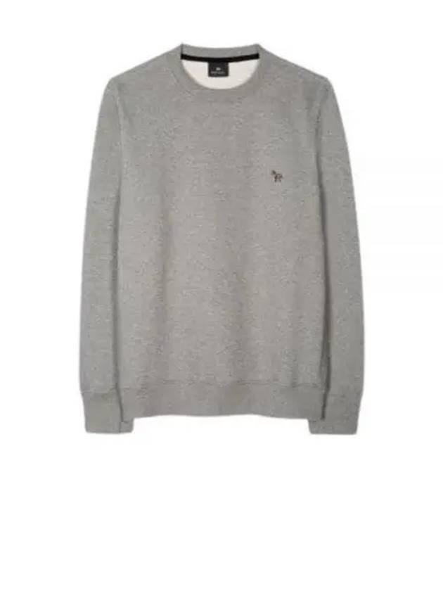 Zebra Patch Organic Cotton Sweatshirt Grey - PAUL SMITH - BALAAN 2