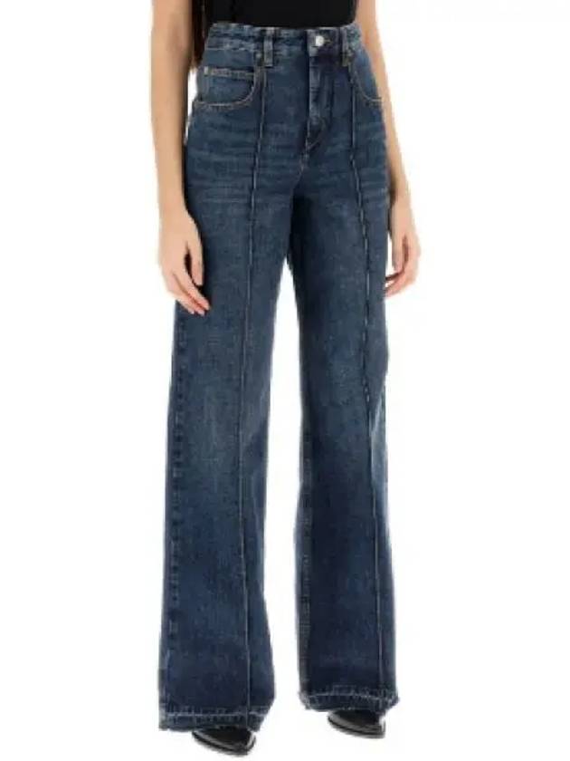 Noldy Denim Wide Jeans Dark Blue - ISABEL MARANT - BALAAN 2