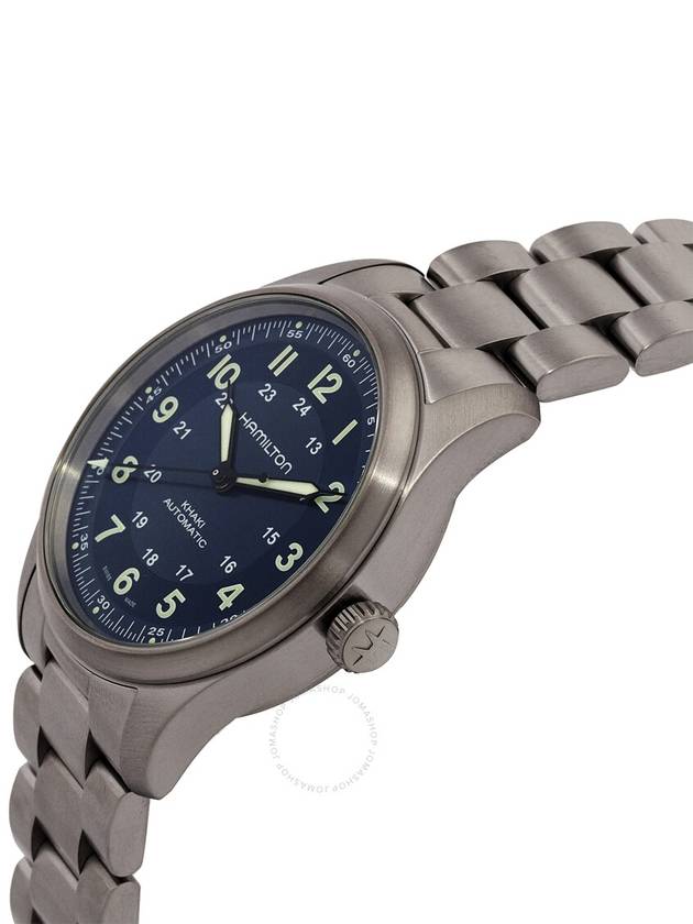 Khaki Field Titanium Auto 38mm Watch Blue - HAMILTON - BALAAN 3